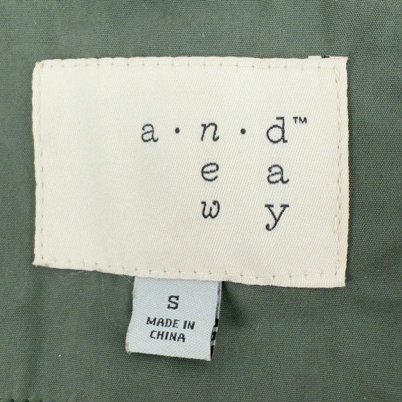 A New Day Anorak Full Zip Utility‎ Jacket Army Green Women S Hidden Hood Pockets - Picture 6 of 8
